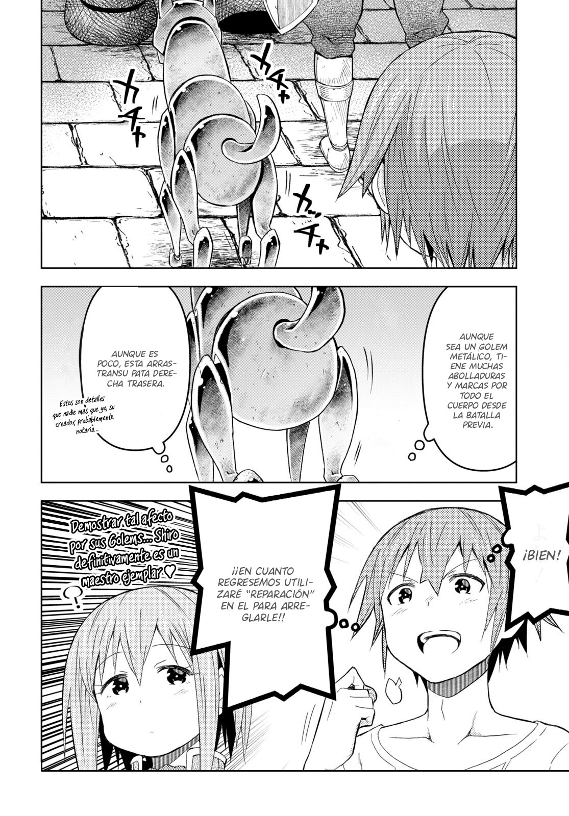 Dungeon Tou de Yadoya o Yarou! Souzou Mahou o Moratta Ore no Hosoude Hanjouki Capitulo 21: ¿Como se procede luego de una noche así? página 27