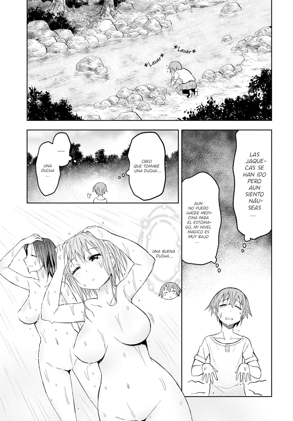 Dungeon Tou de Yadoya o Yarou! Souzou Mahou o Moratta Ore no Hosoude Hanjouki Capitulo 21: ¿Como se procede luego de una noche así? página 4