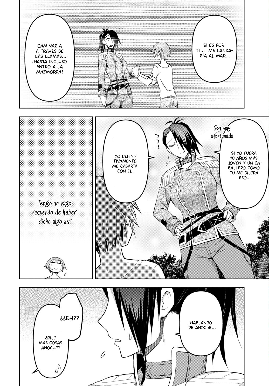 Dungeon Tou de Yadoya o Yarou! Souzou Mahou o Moratta Ore no Hosoude Hanjouki Capitulo 21: ¿Como se procede luego de una noche así? página 7
