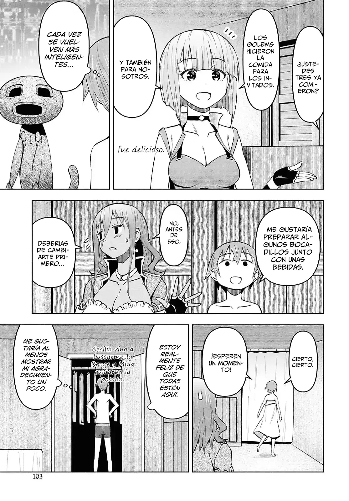 Dungeon Tou de Yadoya o Yarou! Souzou Mahou o Moratta Ore no Hosoude Hanjouki Capitulo 49 página 5