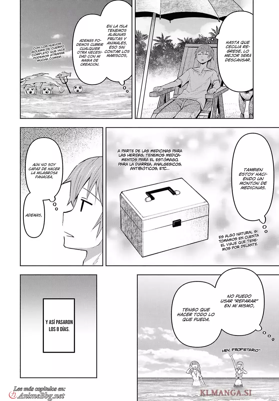 Dungeon Tou de Yadoya o Yarou! Souzou Mahou o Moratta Ore no Hosoude Hanjouki Capitulo 52: se detonan a la pelicorta página 18