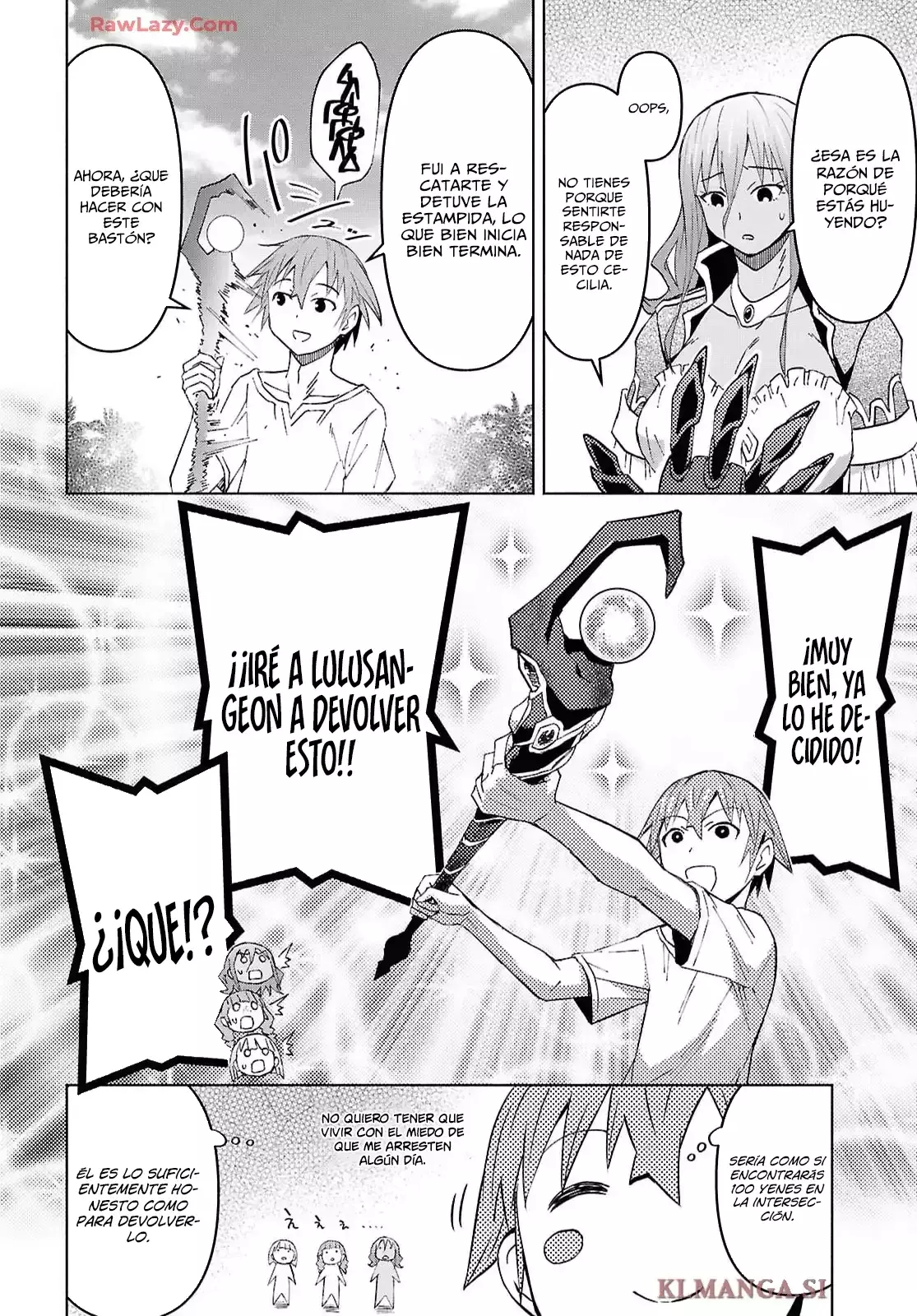 Dungeon Tou de Yadoya o Yarou! Souzou Mahou o Moratta Ore no Hosoude Hanjouki Capitulo 52: se detonan a la pelicorta página 28