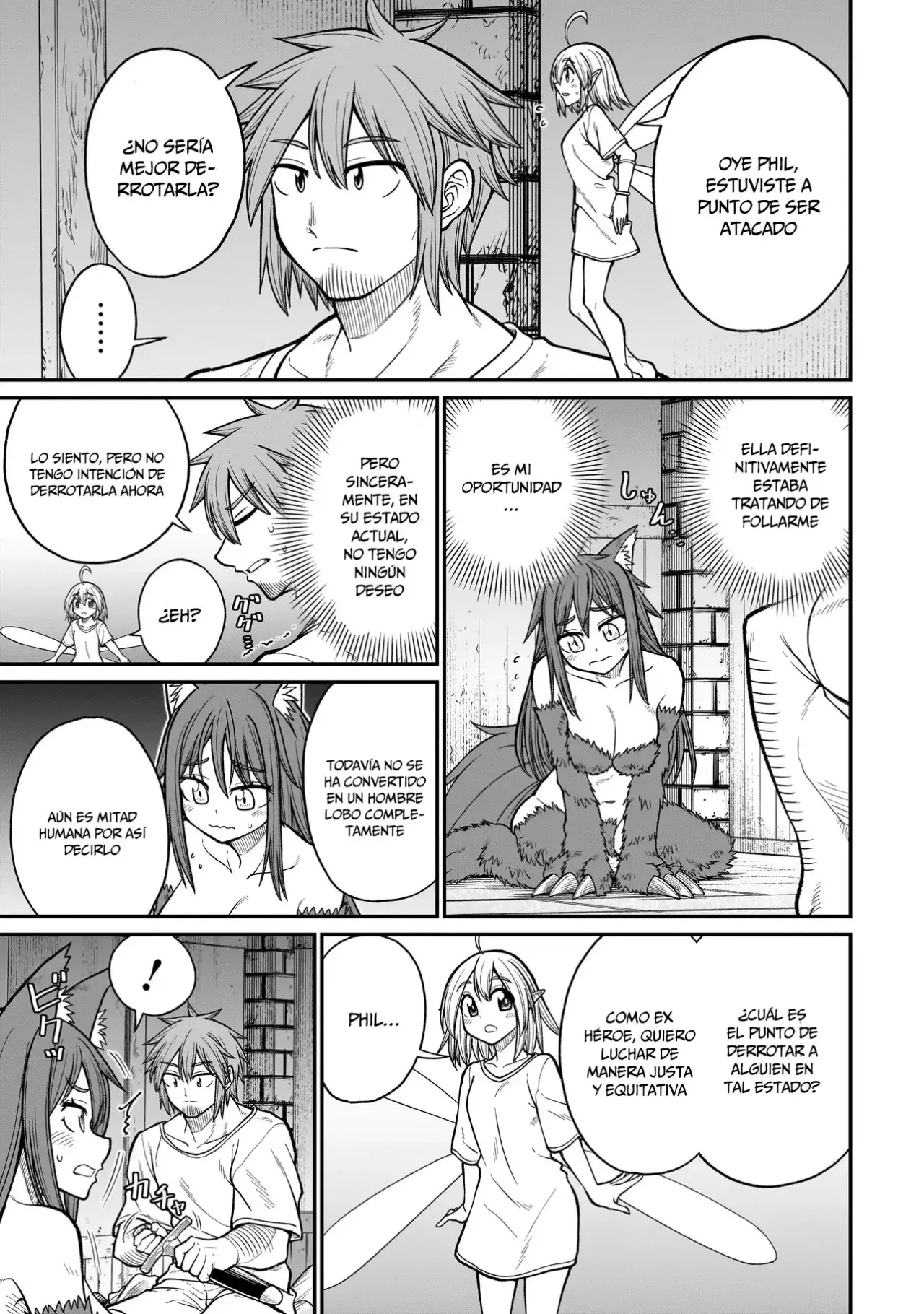 The Former Hero Wants to Lose to Monster Girl Capitulo 5: Mujer lobo página 15