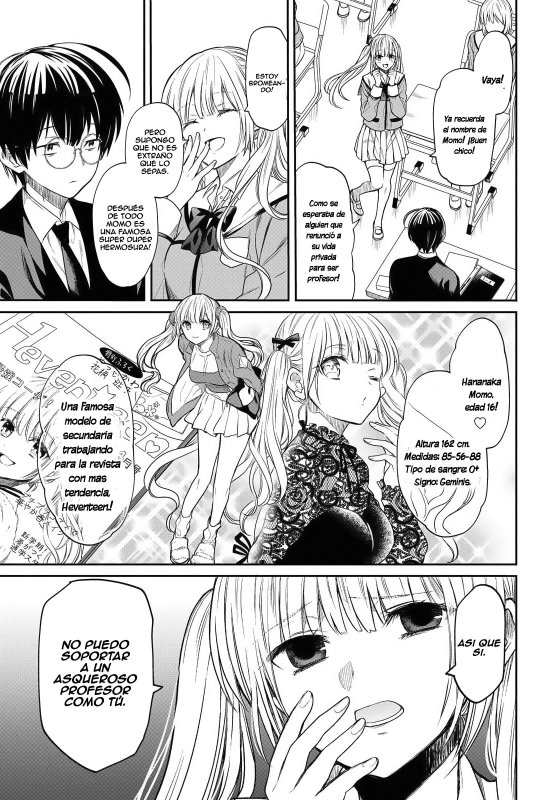 1-nen A-gumi no Monster Capitulo 1: No puedo tolerar a u profesor asqueroso como tú página 19