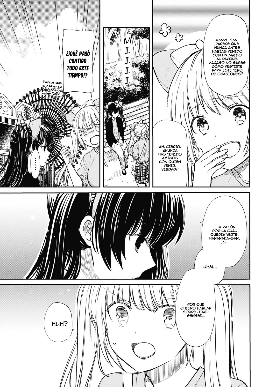1-nen A-gumi no Monster Capitulo 12: Sensei, ¿Qué pasó ese día? página 8