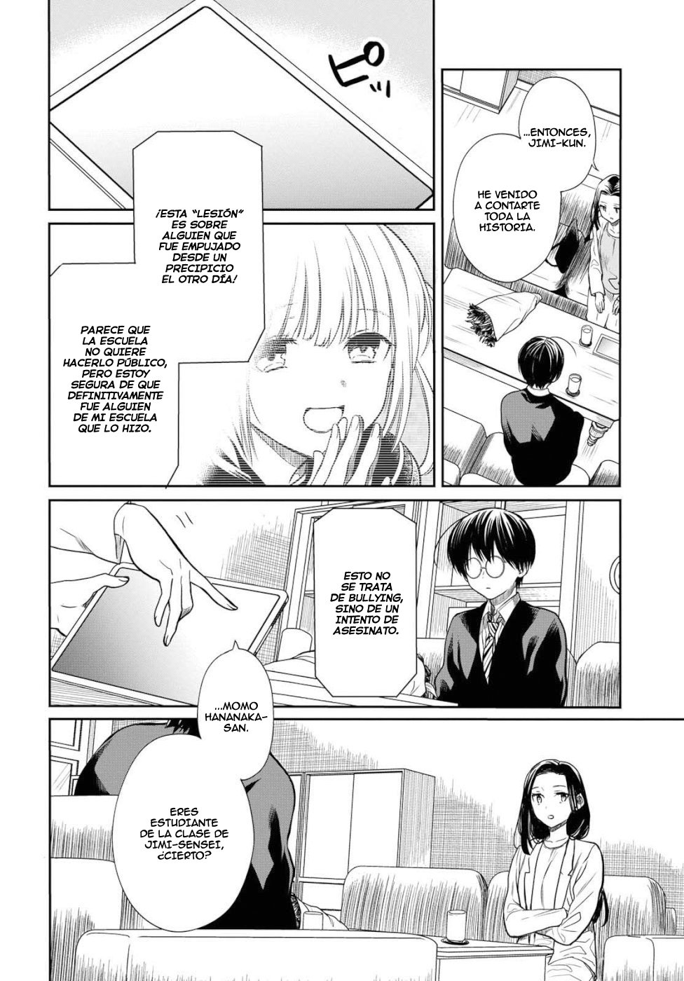 1-nen A-gumi no Monster Capitulo 20: Sensei,¿Sabes que representan los lirios negros? página 6