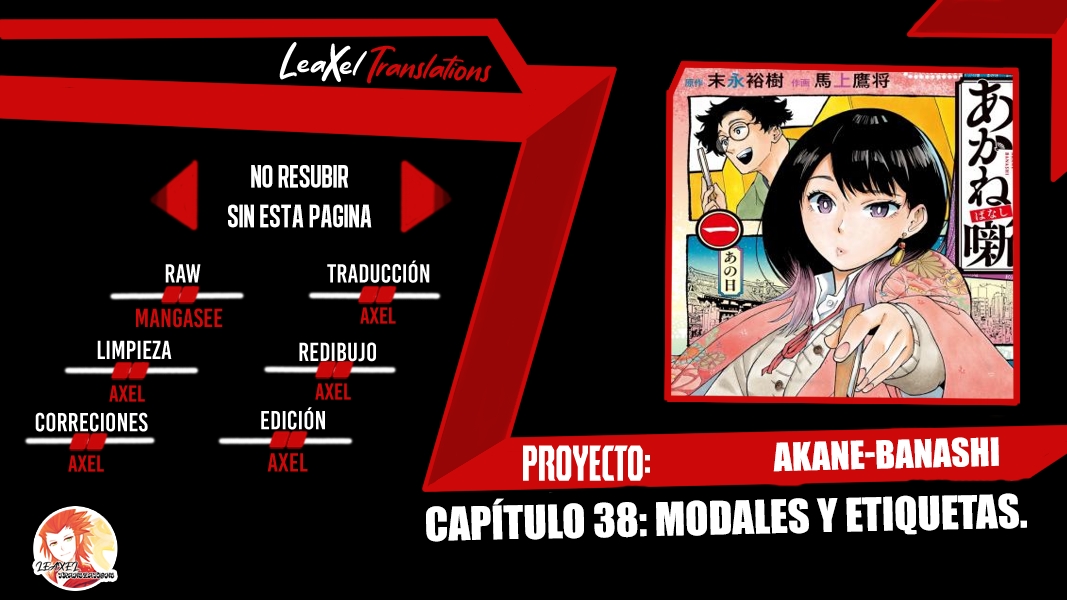 Akane-banashi Capitulo 38: Modales y Etiquetas página 1