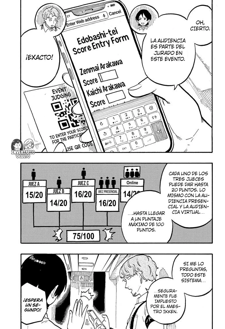 Akane-banashi Capitulo 62: Normas de evaluación página 4