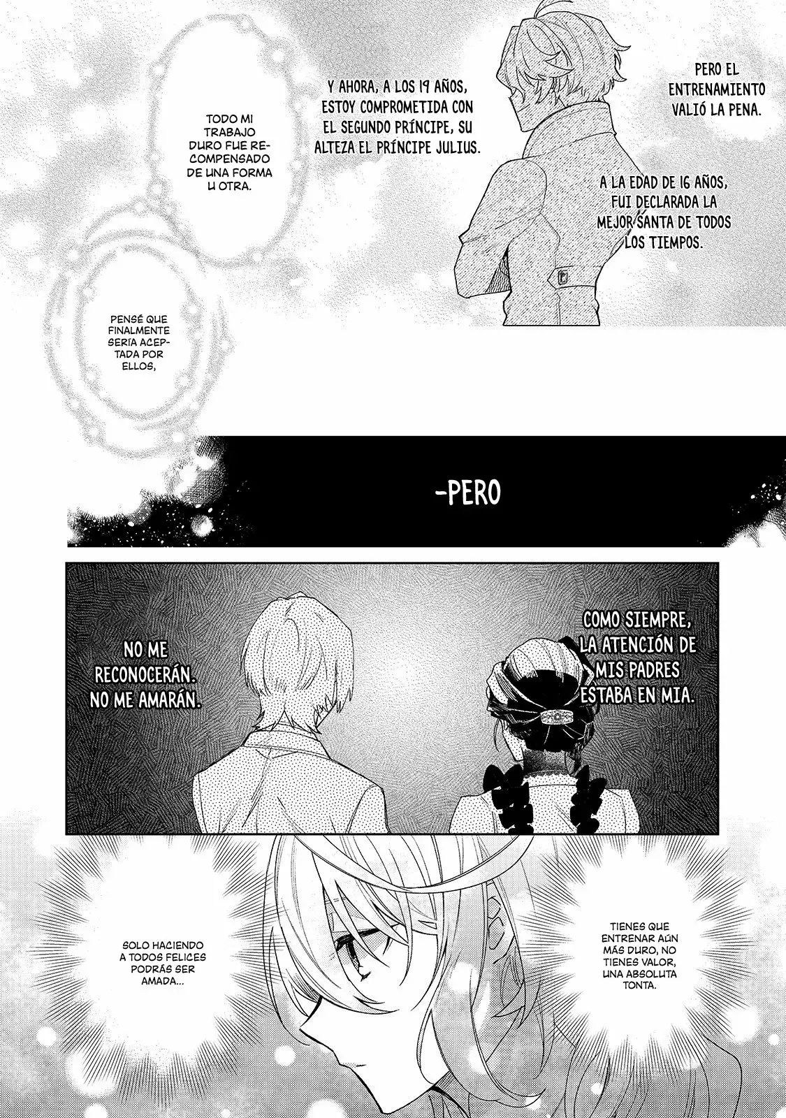 La santa cuyo compromiso se rompió cuando se volvió demasiado perfecta es vendida a un reino vecino Capitulo 1: La santa que no podia sonreir página 21