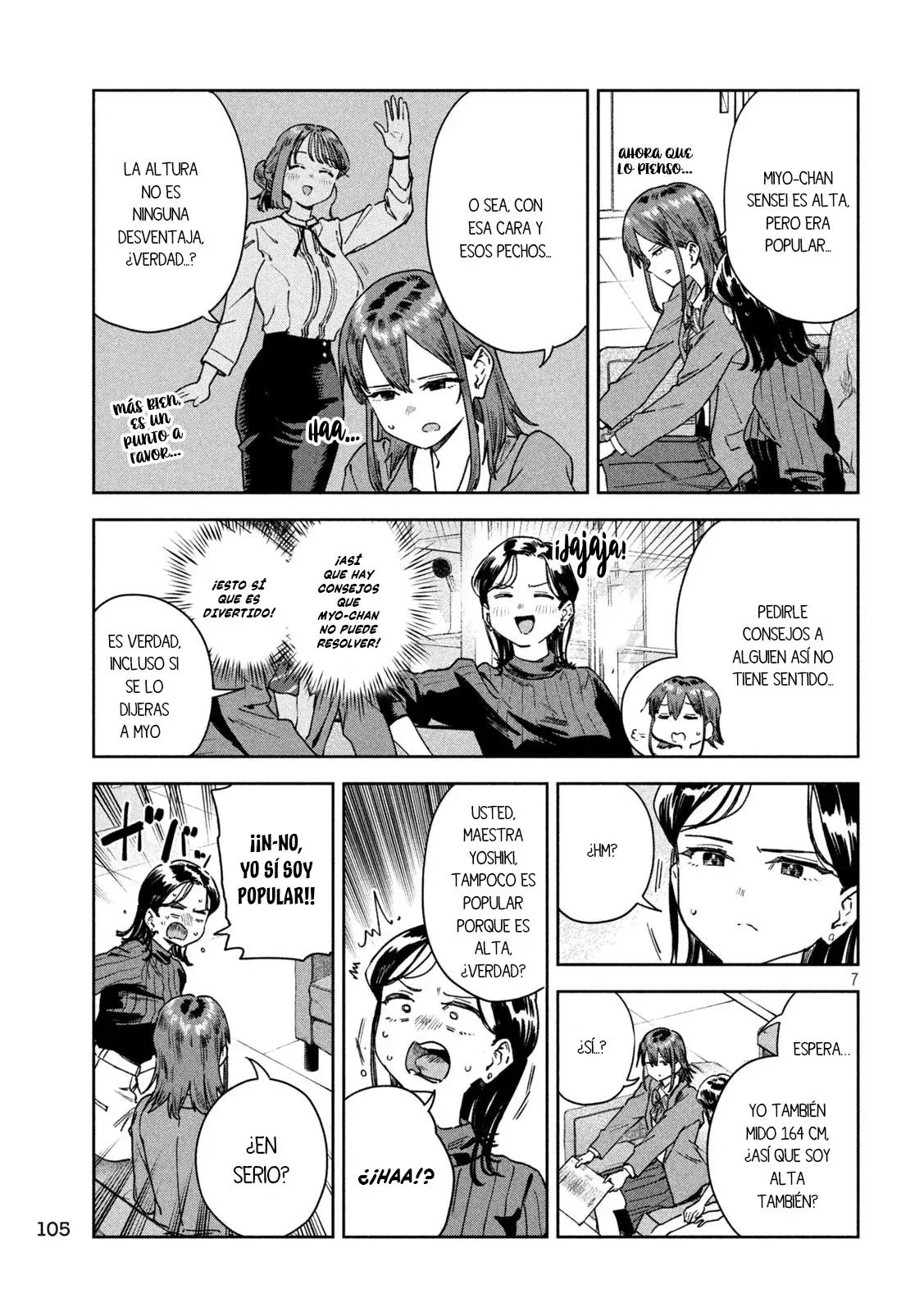 MYO-CHAN SENSEI WA KAKU KATARIKI Capitulo 66: Las chicas altas también quieren ser populares página 9