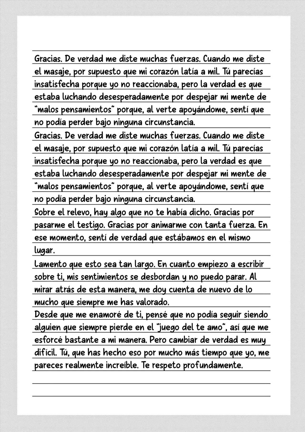 I Want to End the Game That I Love Capitulo 60.5: Carta página 17