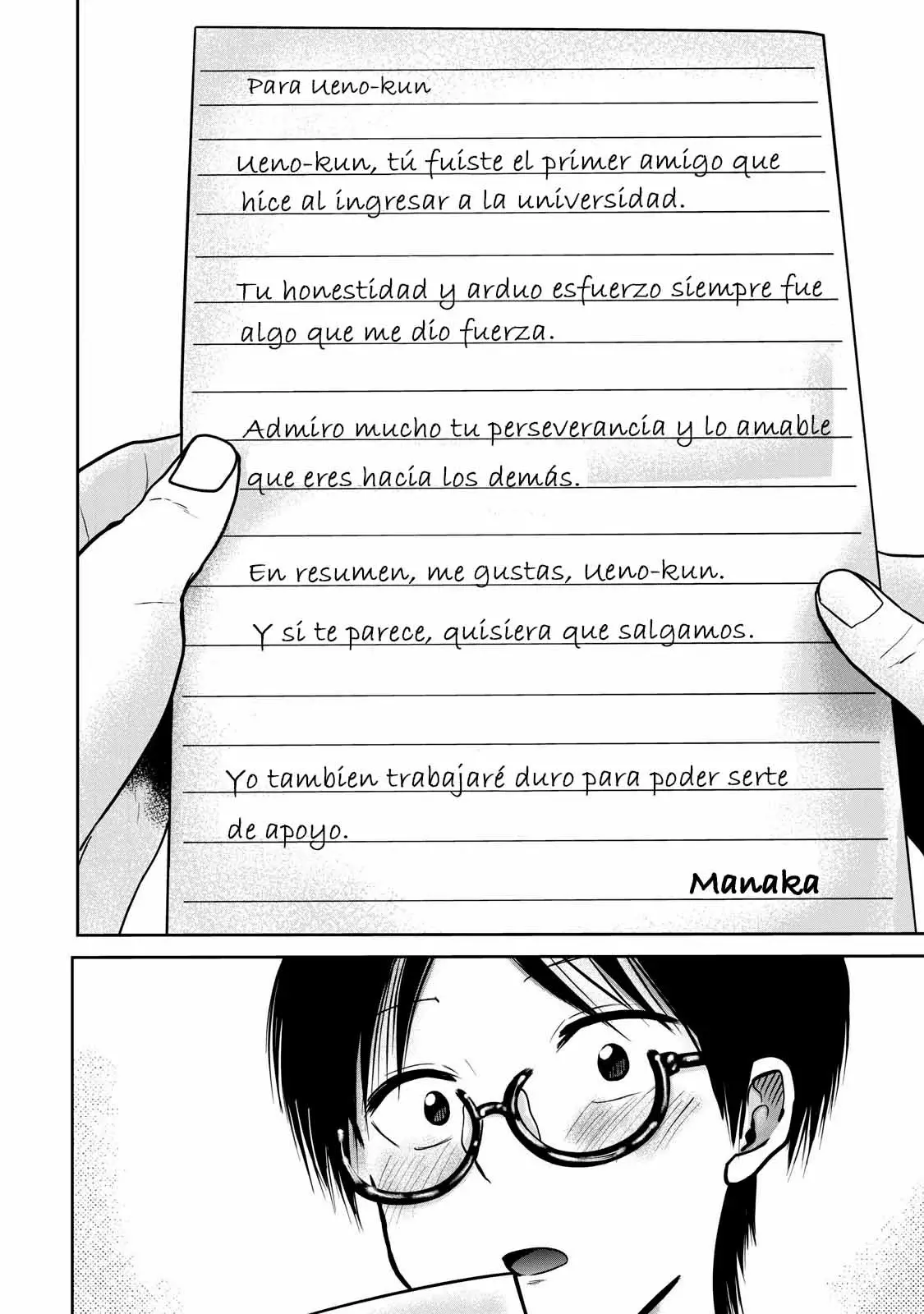 Ueno-kun has been developed Capitulo 47: La carta de amor de Manaka-san página 12
