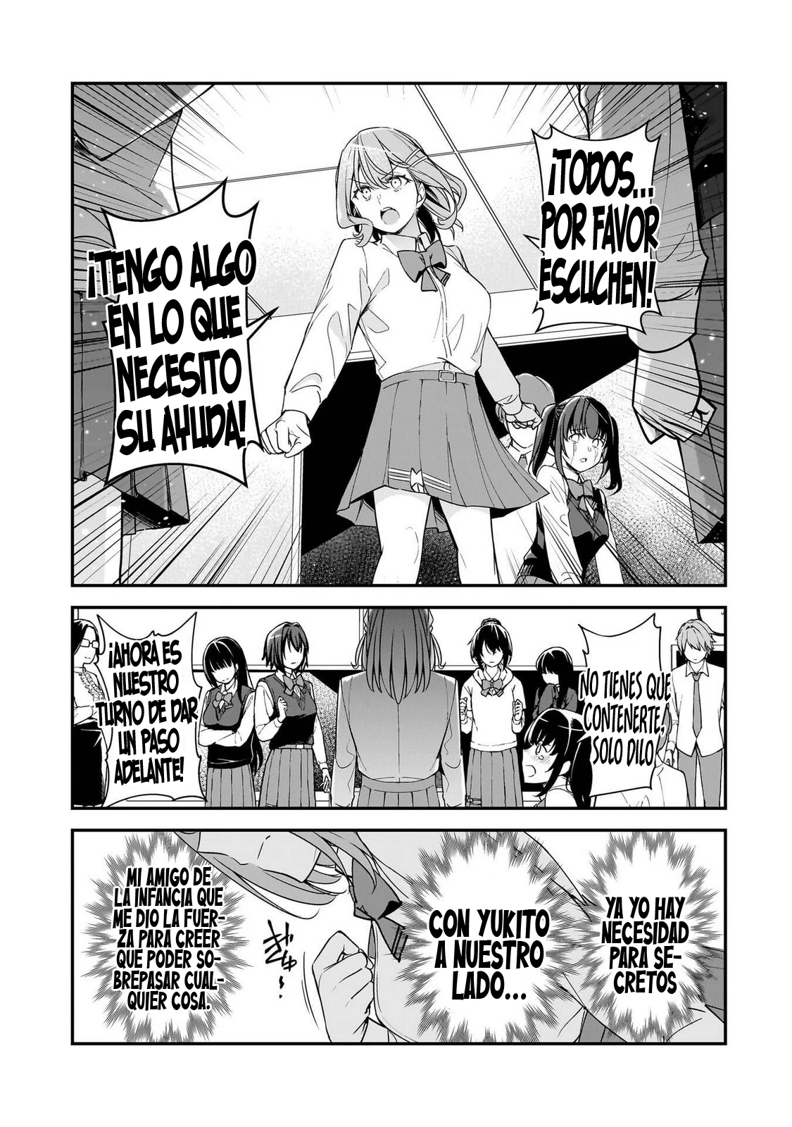 Las chicas que me traumatizaron me están mirando, pero desafortunadamente es demasiado tarde. Capitulo 24.3 página 3