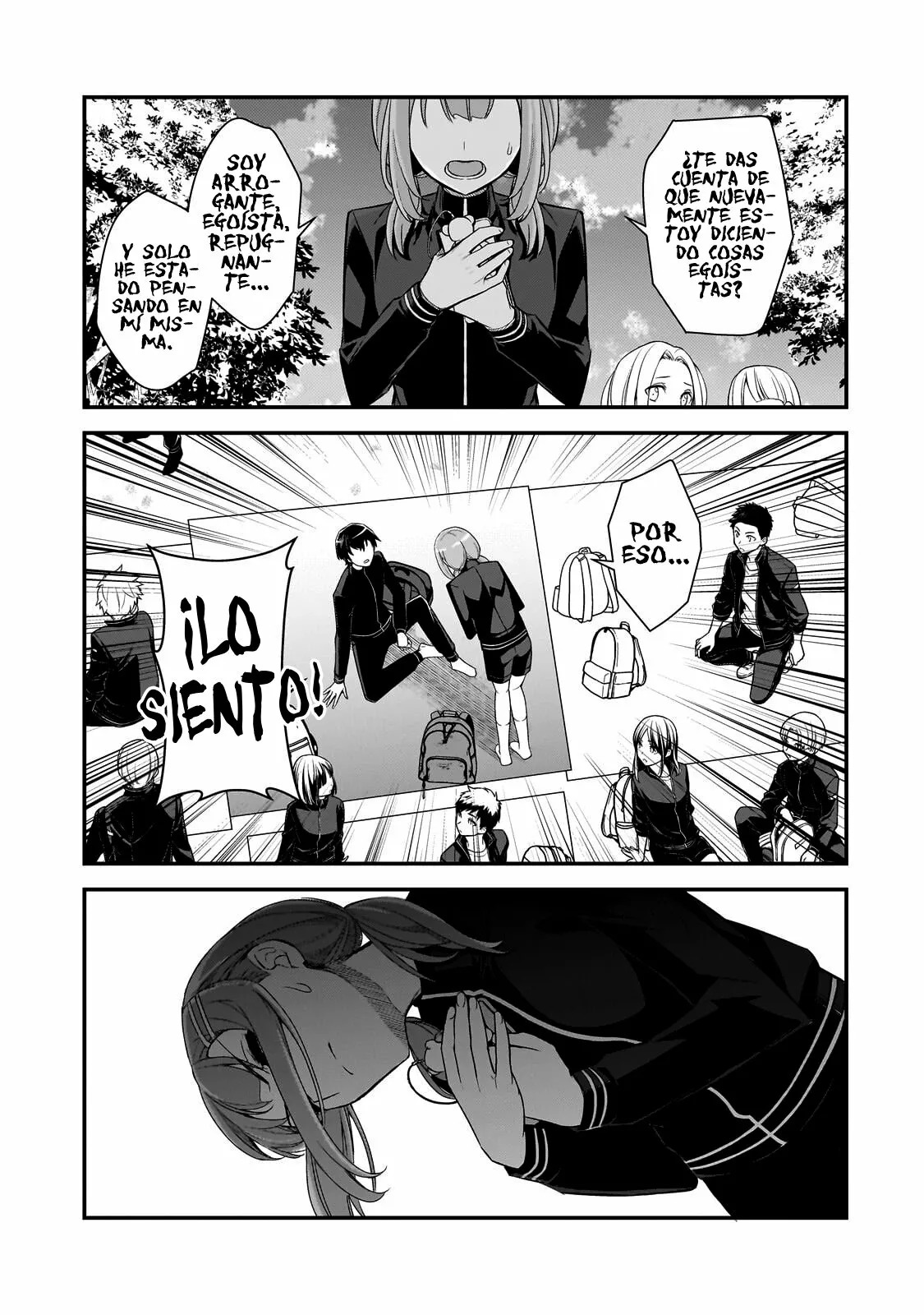 Las chicas que me traumatizaron me están mirando, pero desafortunadamente es demasiado tarde. Capitulo 3.3: Excursión de aprendizaje parte 3 página 4