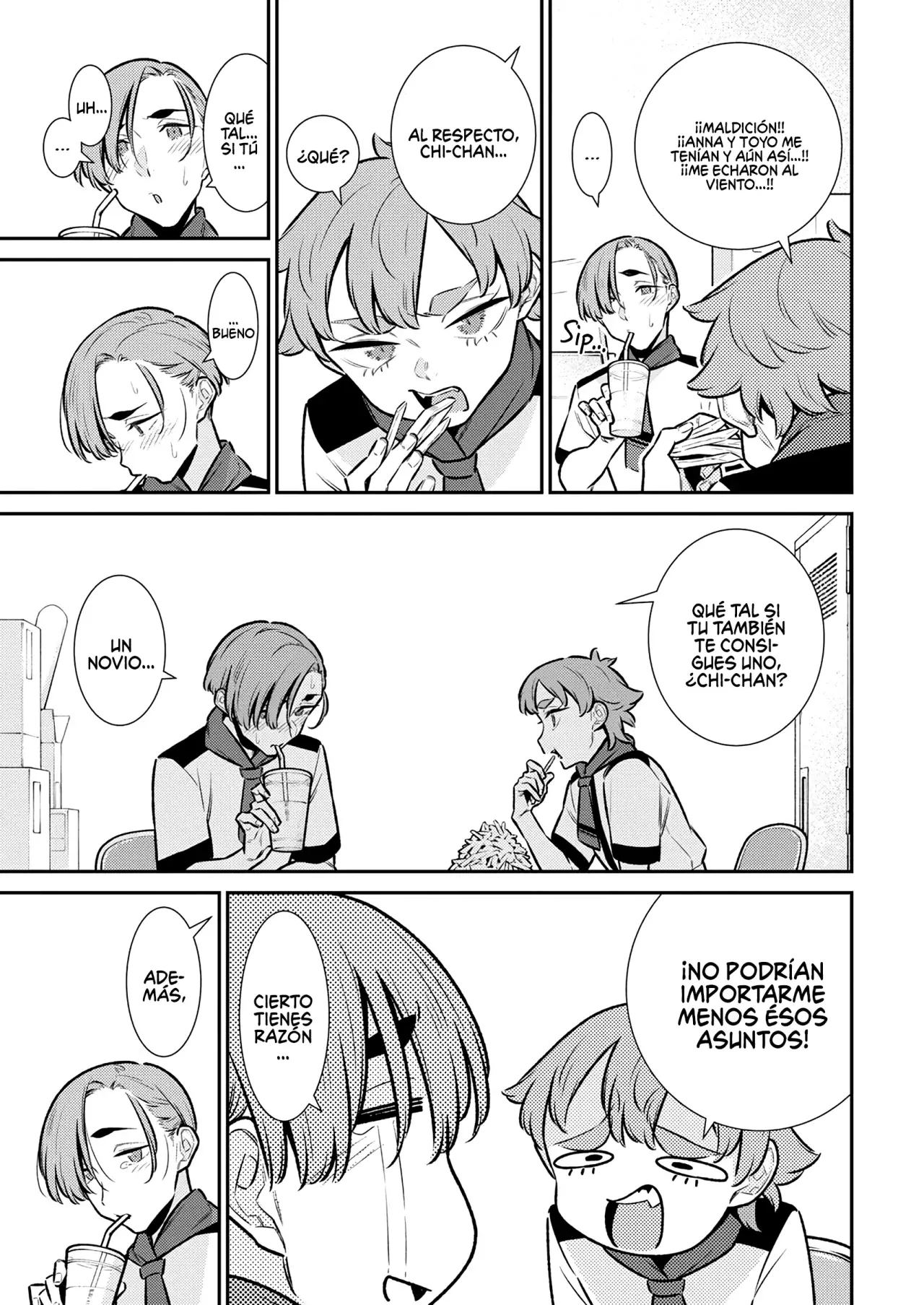 Yancha Gal no Anjou-san Capitulo 170: chita quiere comer papas fritas página 6