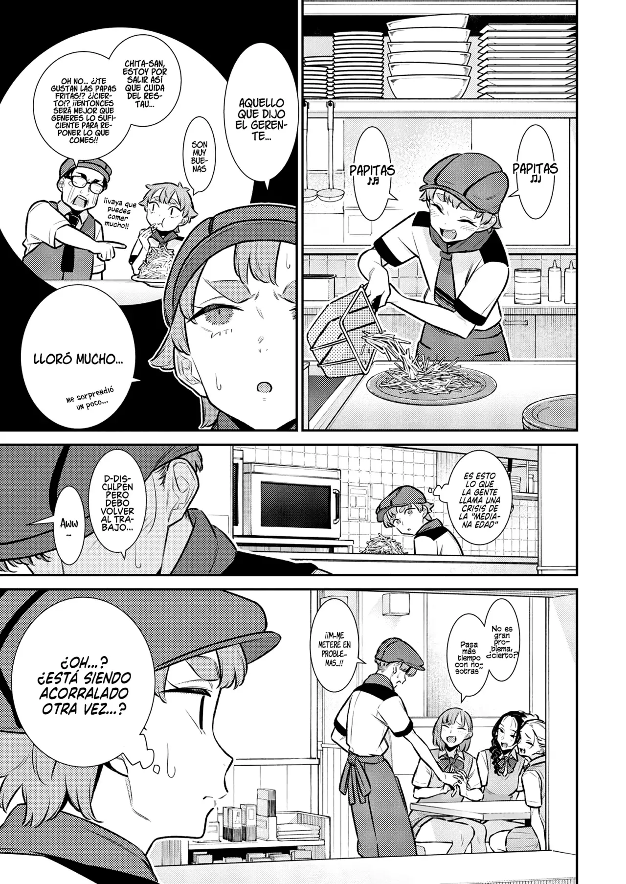 Yancha Gal no Anjou-san Capitulo 170: chita quiere comer papas fritas página 8