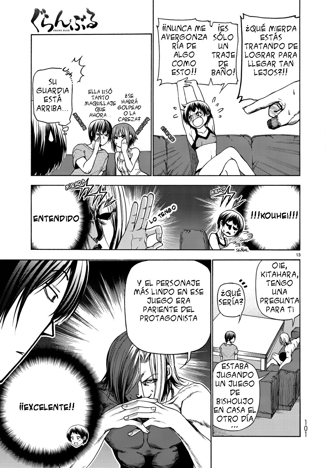 Grand Blue Capitulo 29: el juego de la impresion página 12