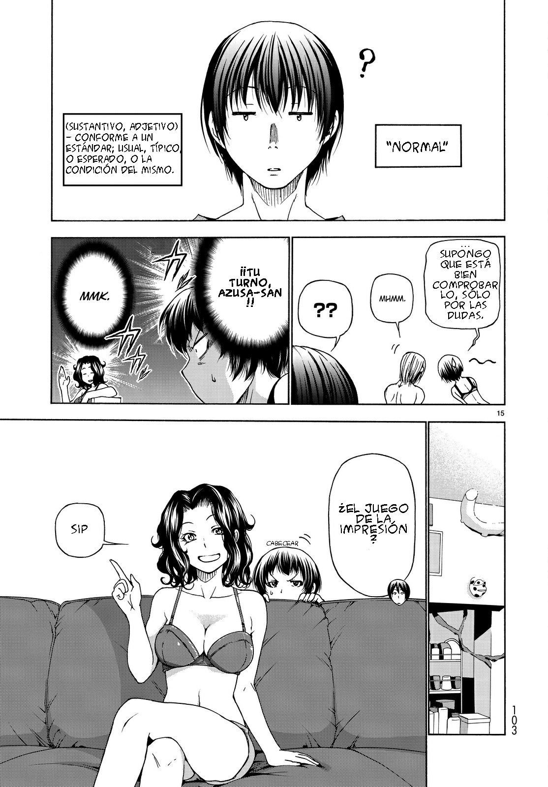 Grand Blue Capitulo 29: el juego de la impresion página 14