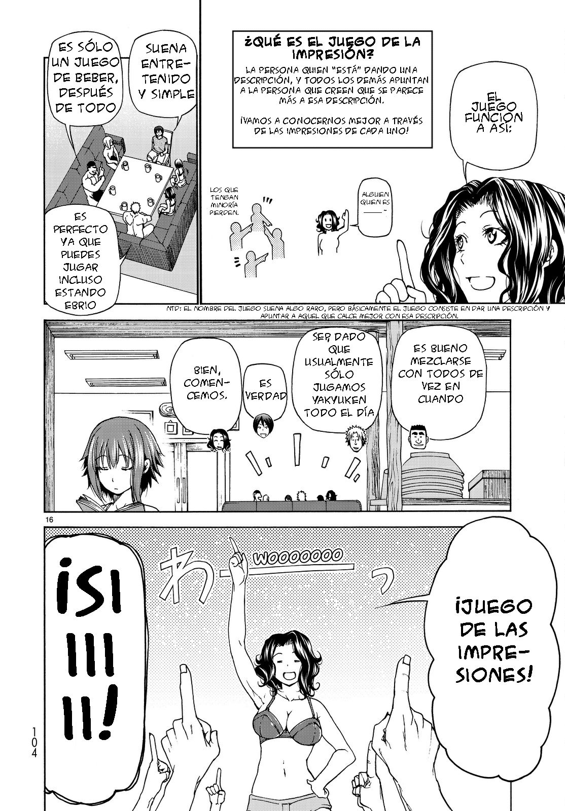 Grand Blue Capitulo 29: el juego de la impresion página 15