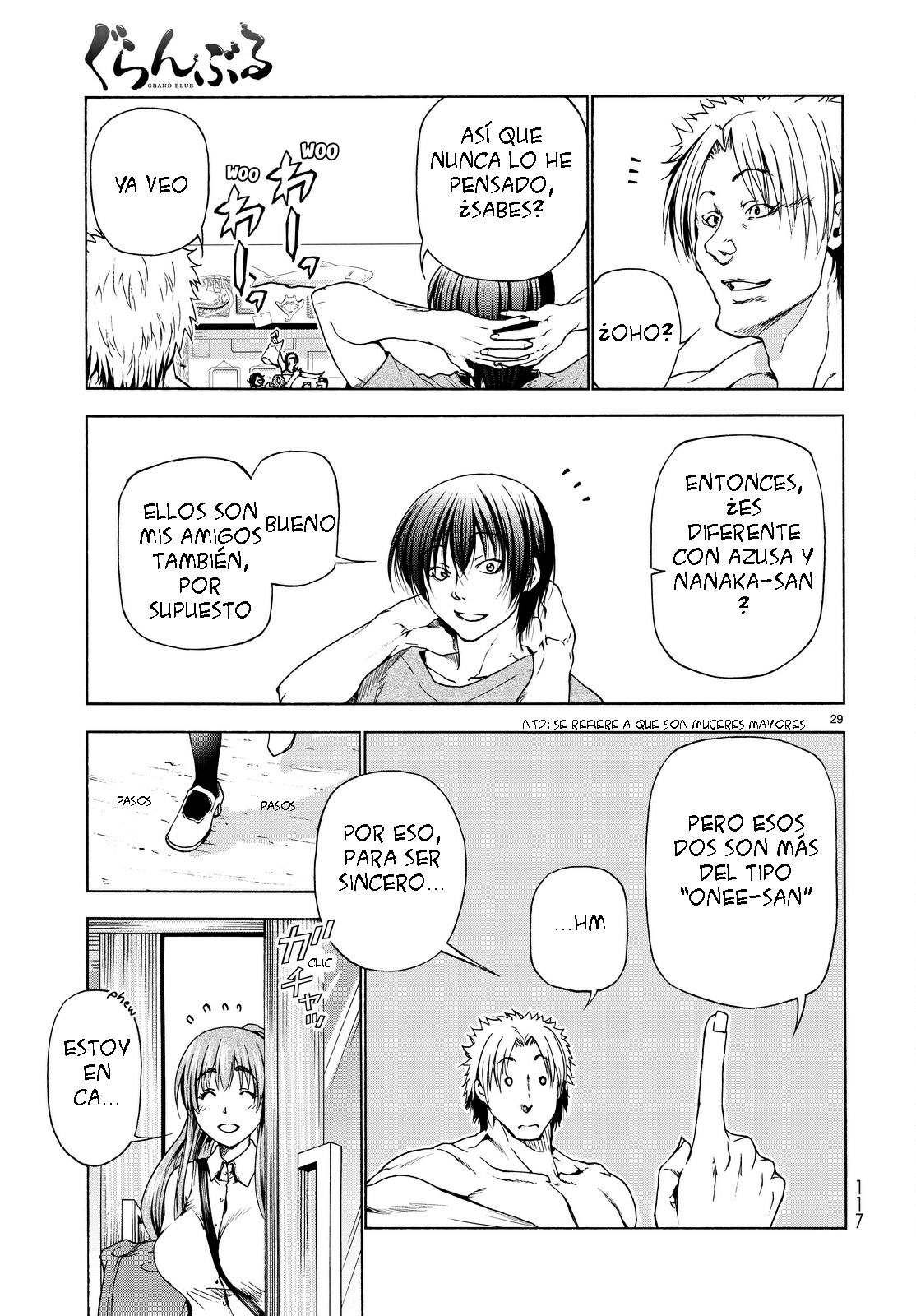 Grand Blue Capitulo 29: el juego de la impresion página 28