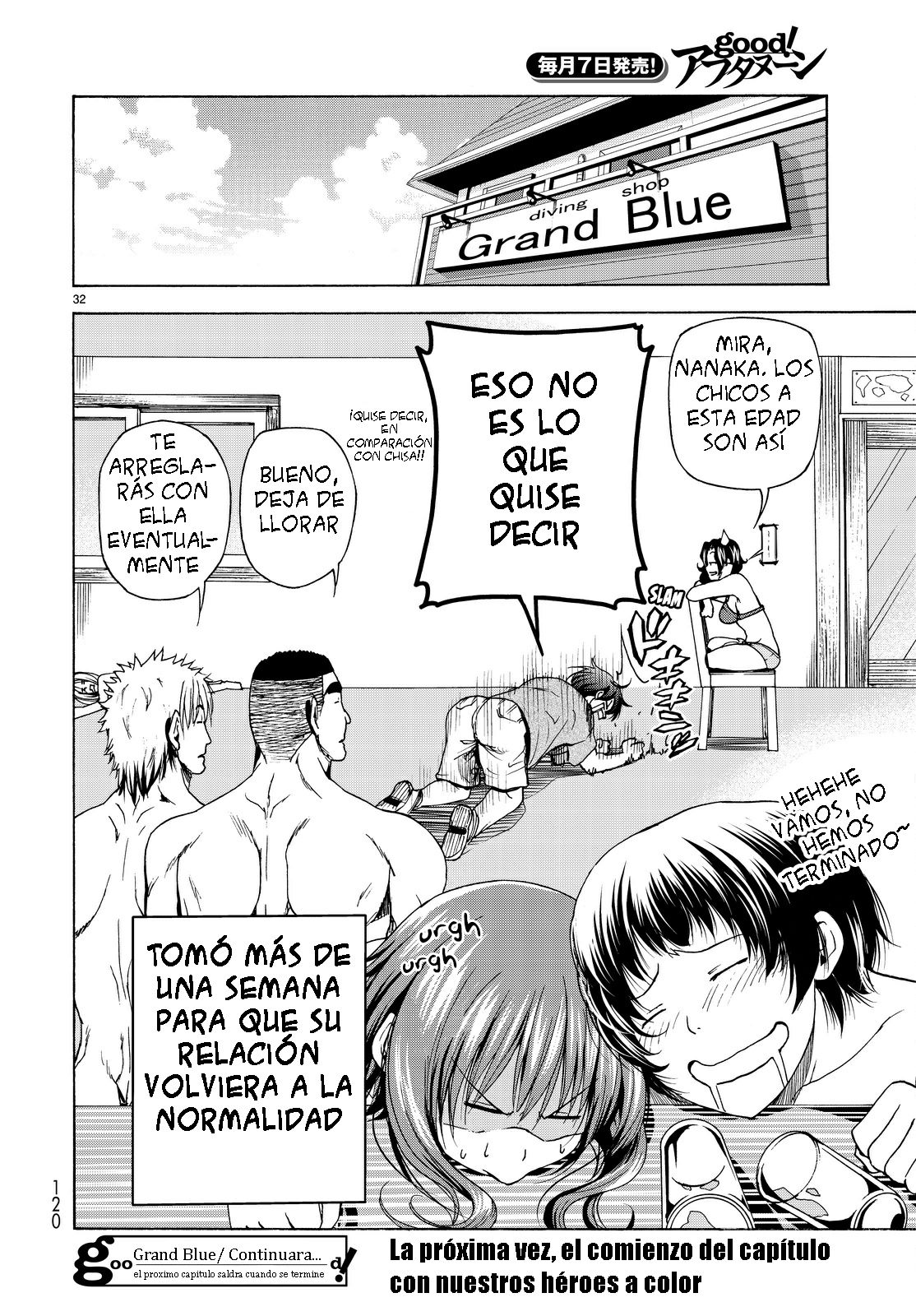 Grand Blue Capitulo 29: el juego de la impresion página 31