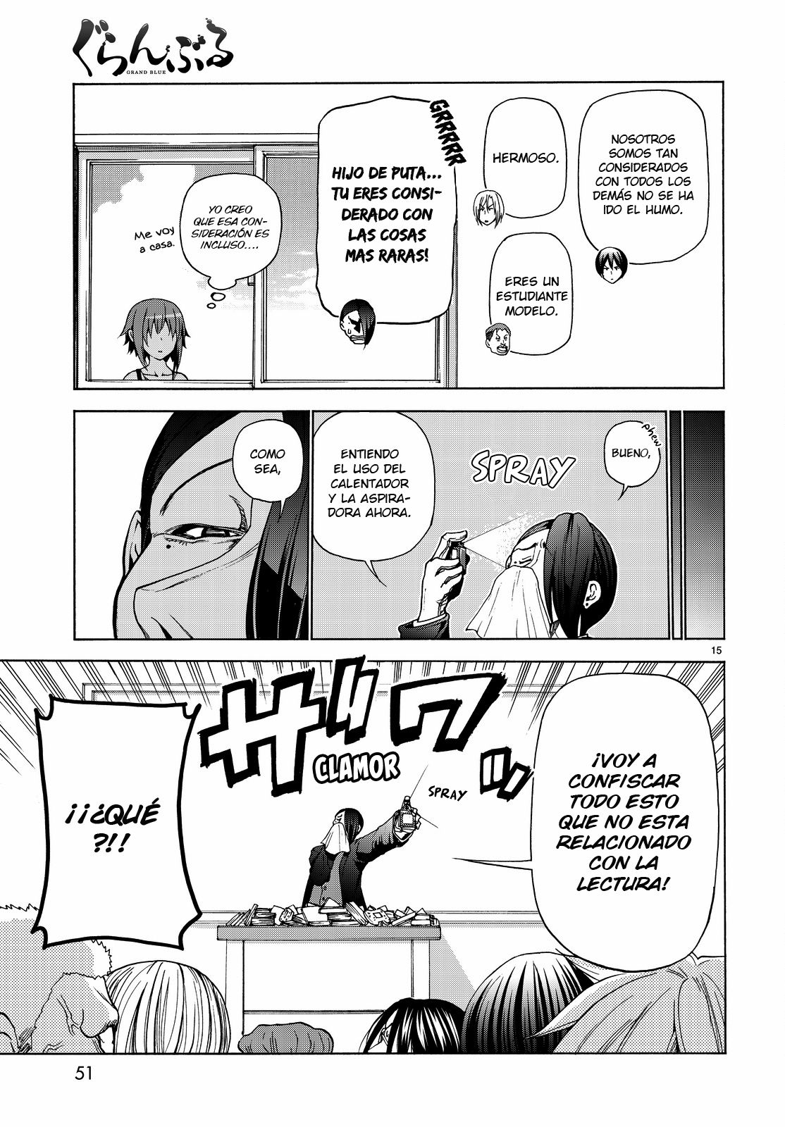 Grand Blue Capitulo 31: Escena en el salón de clase. página 17