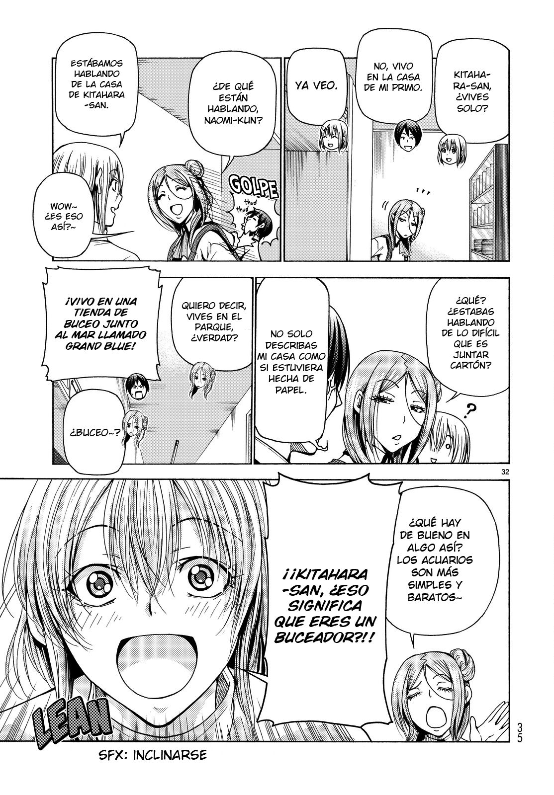 Grand Blue Capitulo 34: Compañeros de trabajo página 34