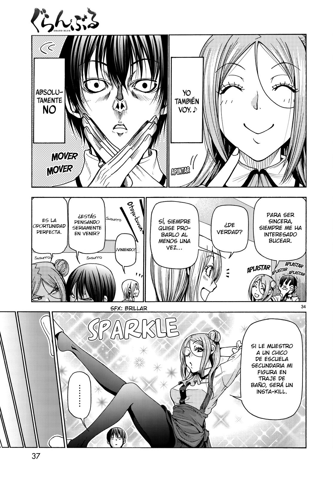 Grand Blue Capitulo 34: Compañeros de trabajo página 36