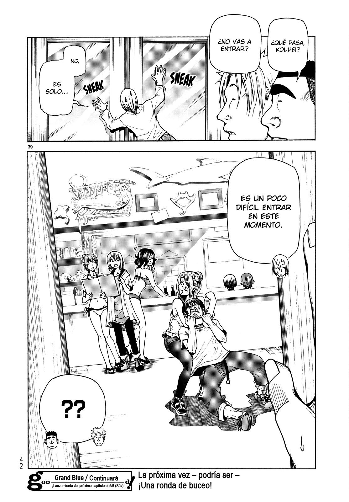 Grand Blue Capitulo 34: Compañeros de trabajo página 41
