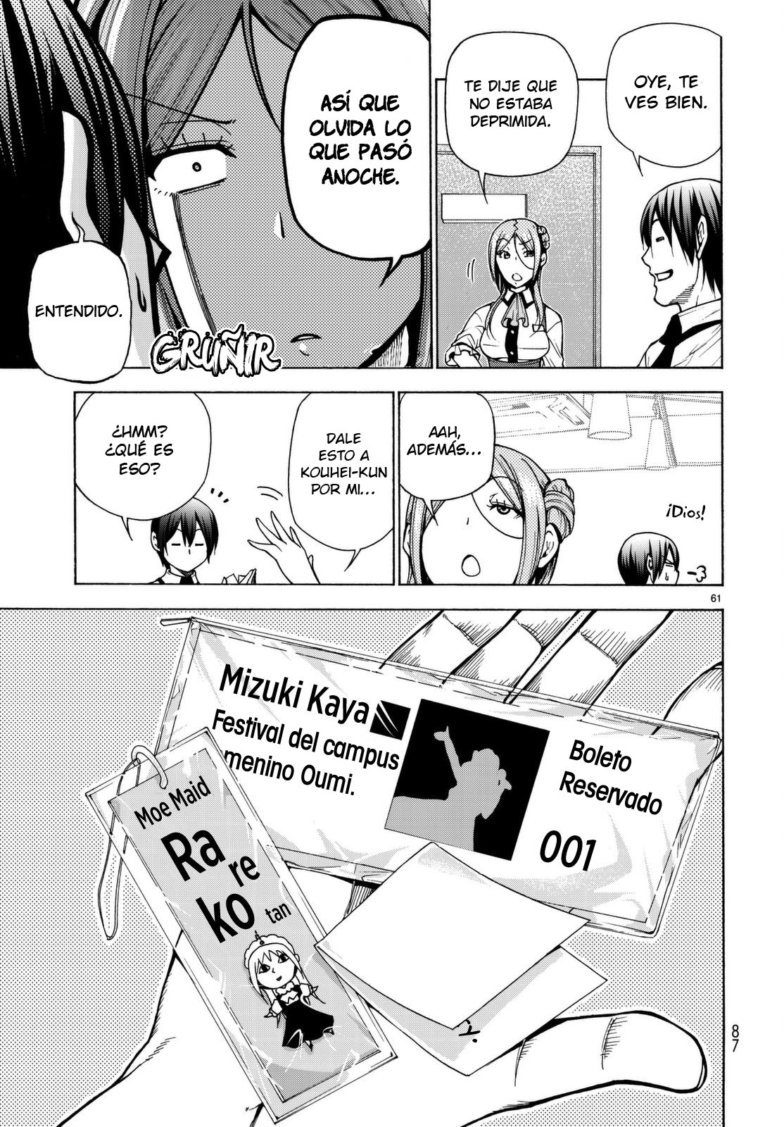 Grand Blue Capitulo 37: Serio. página 61