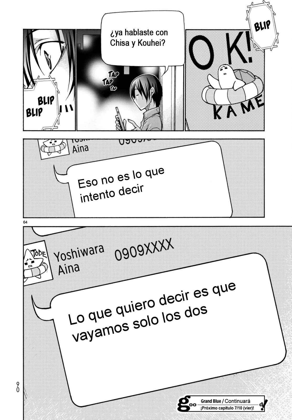 Grand Blue Capitulo 37: Serio. página 64