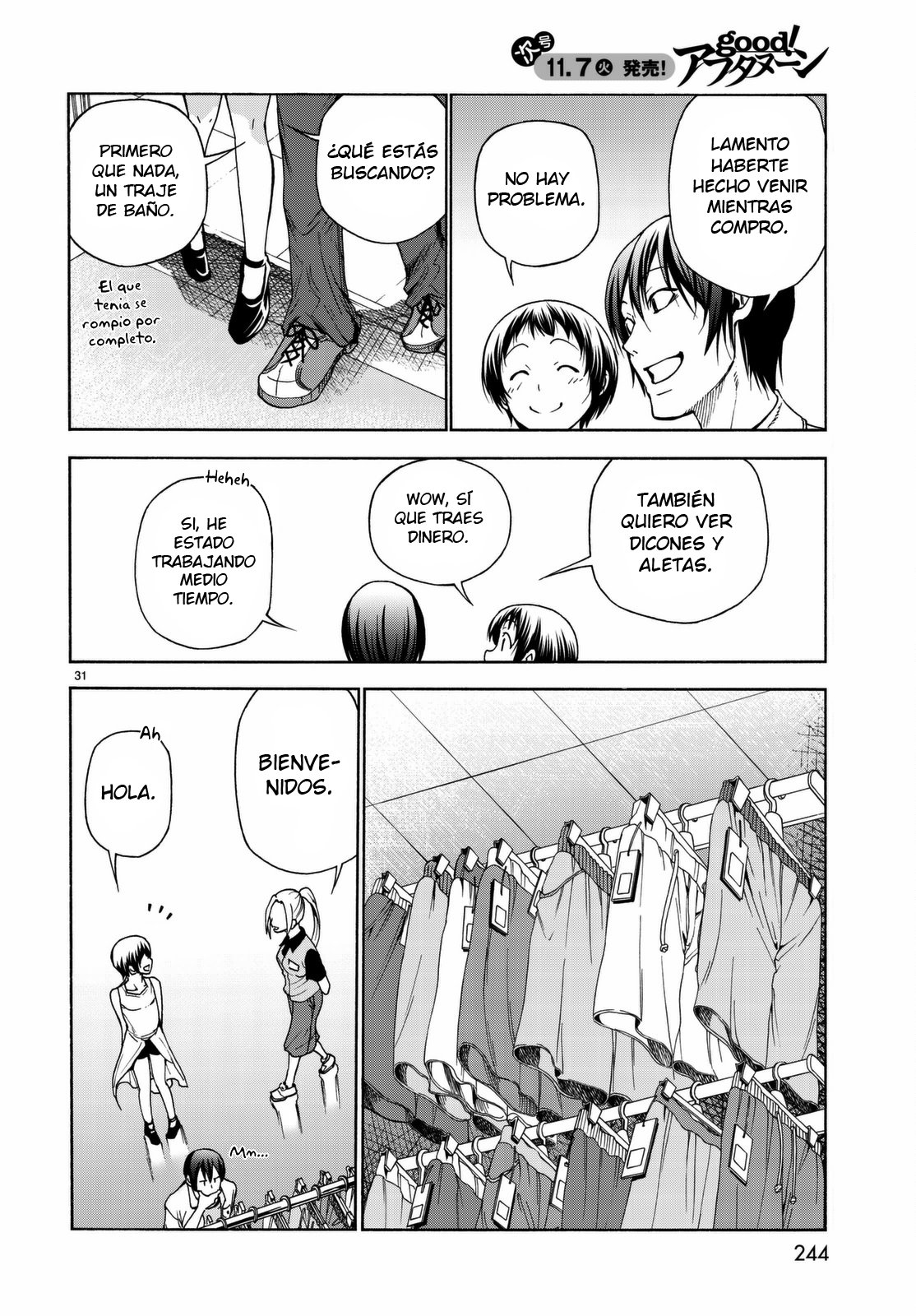Grand Blue Capitulo 38: Cita en el cine página 33