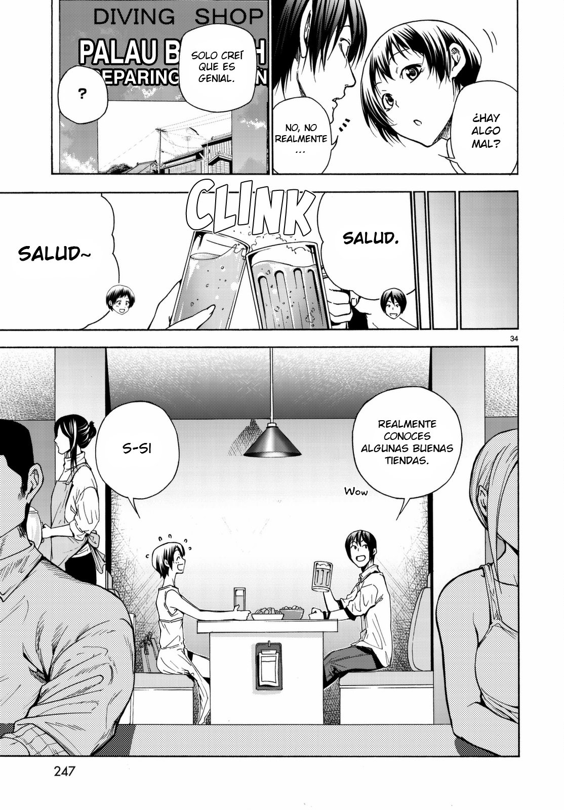 Grand Blue Capitulo 38: Cita en el cine página 36