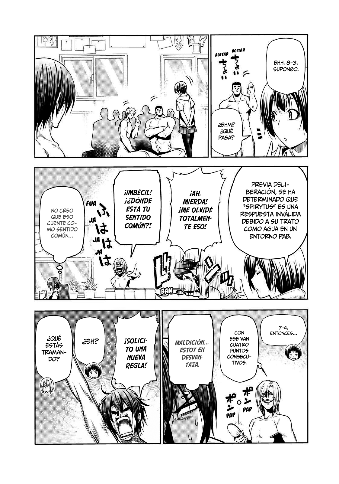 Grand Blue Capitulo 74.5: extra:ping-pong borracho página 12