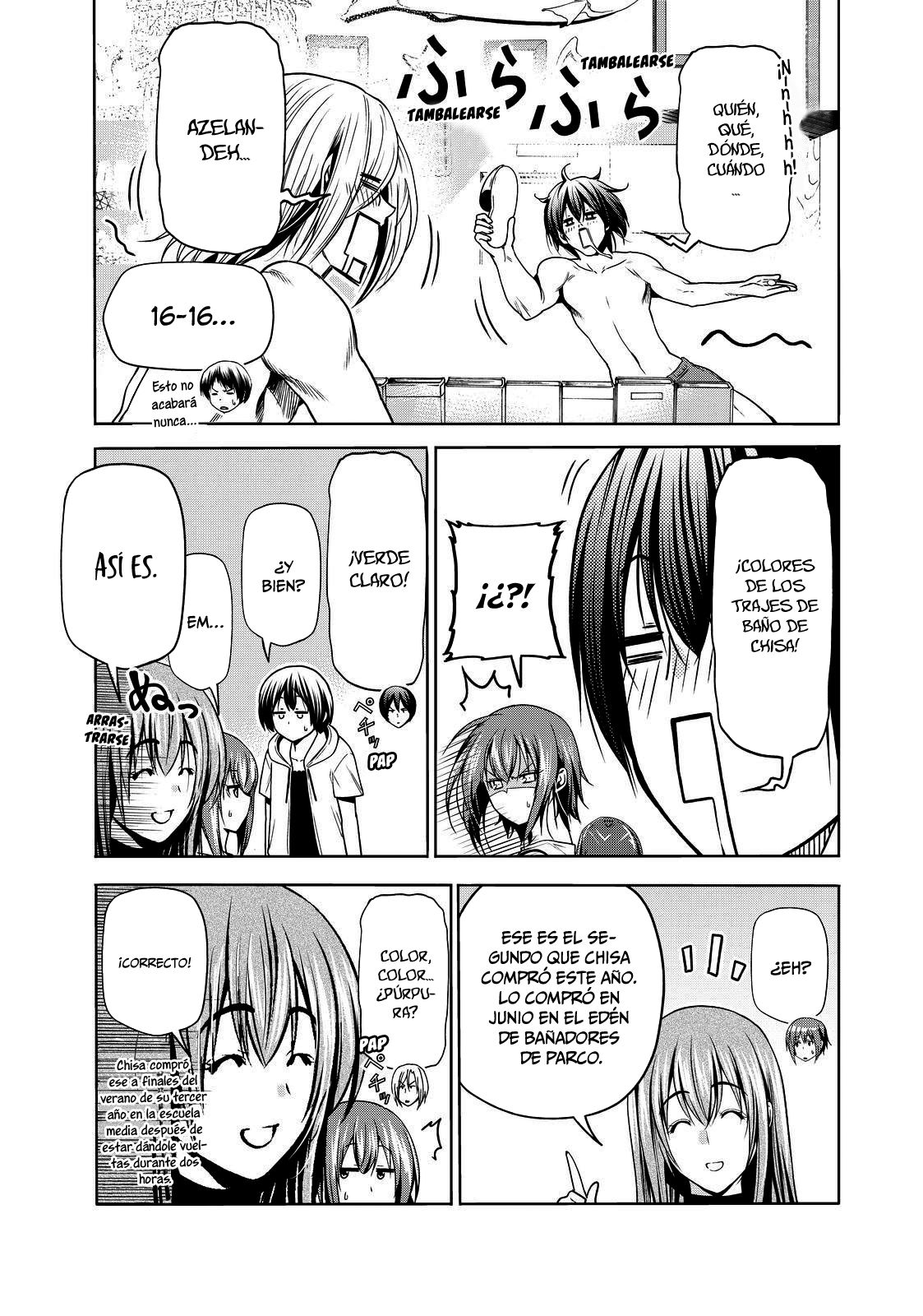 Grand Blue Capitulo 74.5: extra:ping-pong borracho página 14