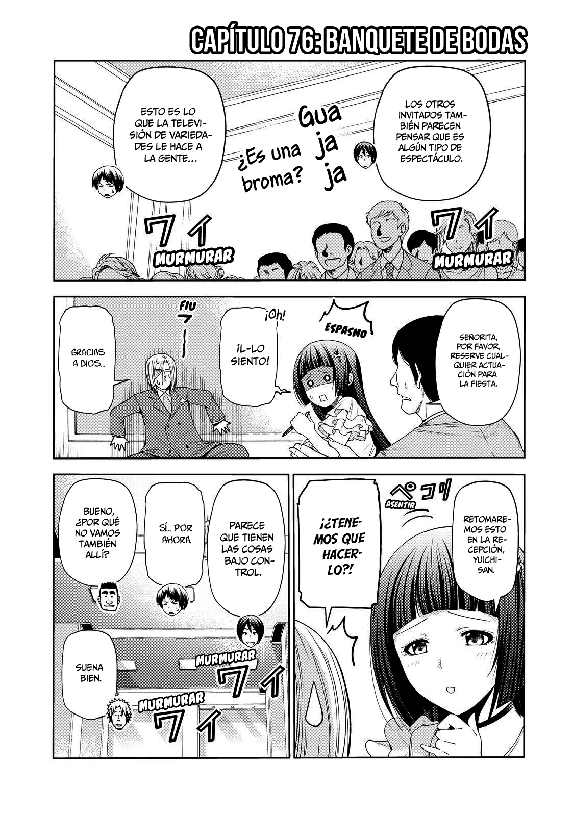Grand Blue Capitulo 76: banquete de bodas página 4