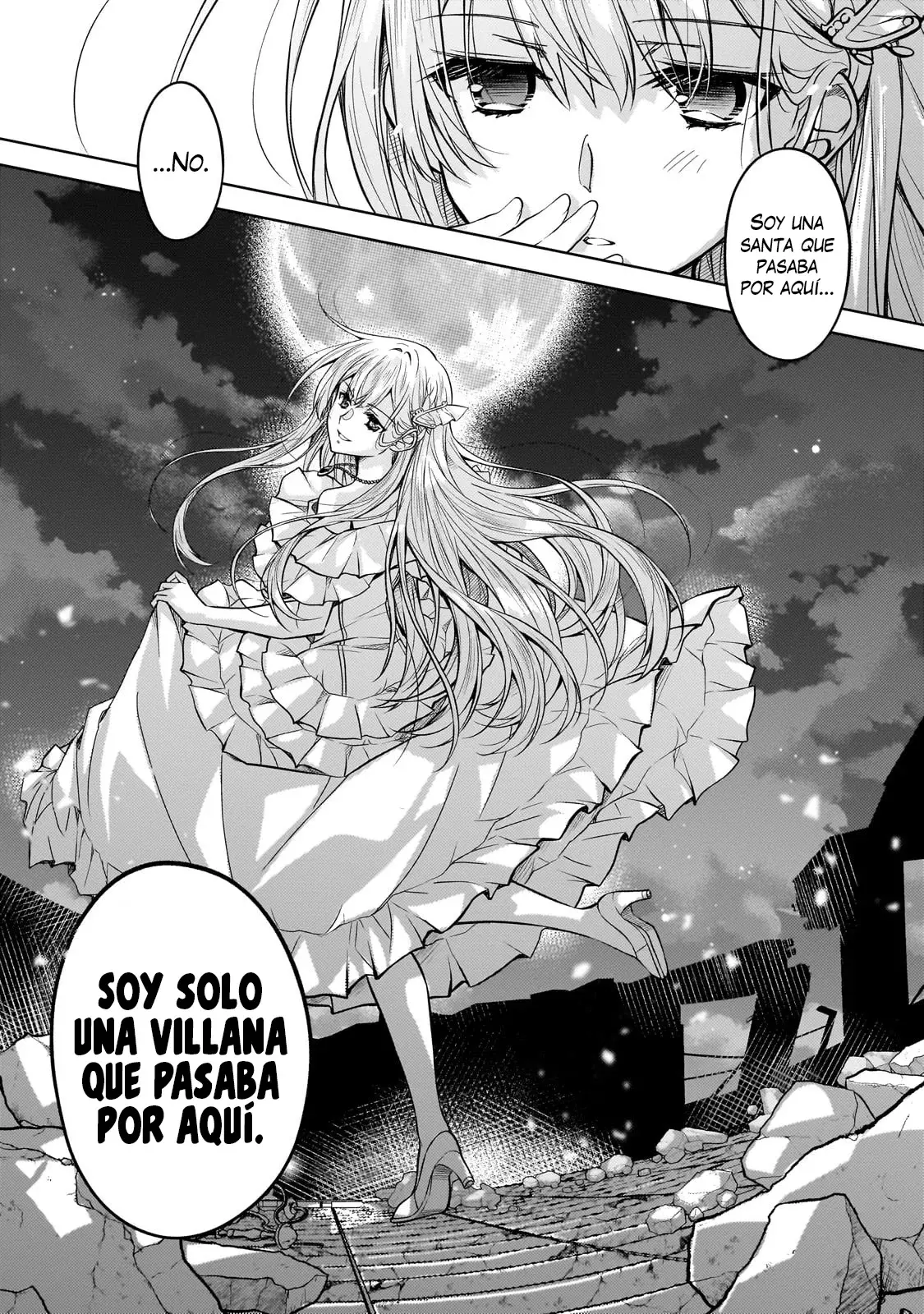 La santa reencarnada condenada, ¡sigue el camino de la dama villana! Capitulo 1 página 57