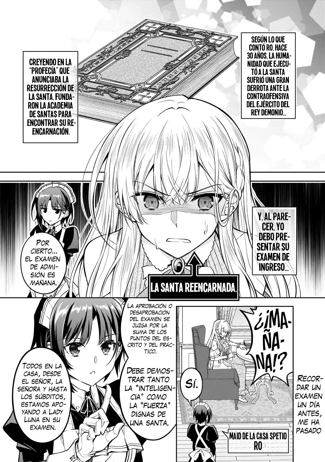 La santa reencarnada condenada, ¡sigue el camino de la dama villana! Capitulo 2.1 página 2