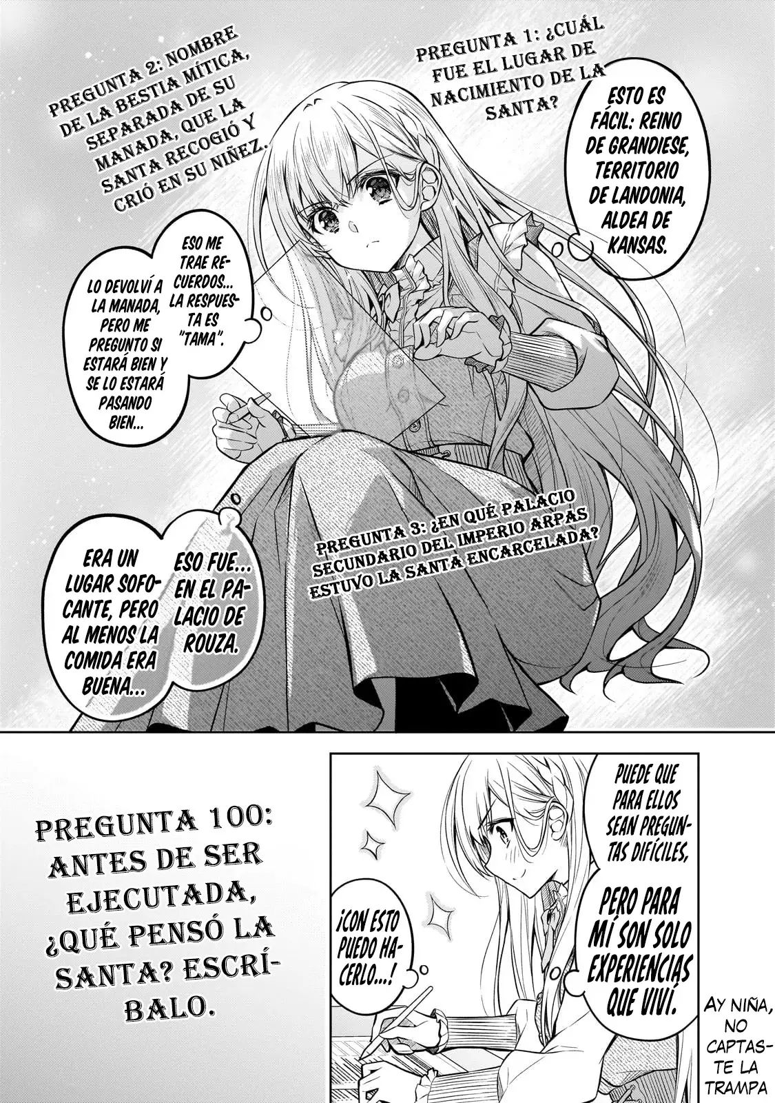 La santa reencarnada condenada, ¡sigue el camino de la dama villana! Capitulo 2.1 página 8