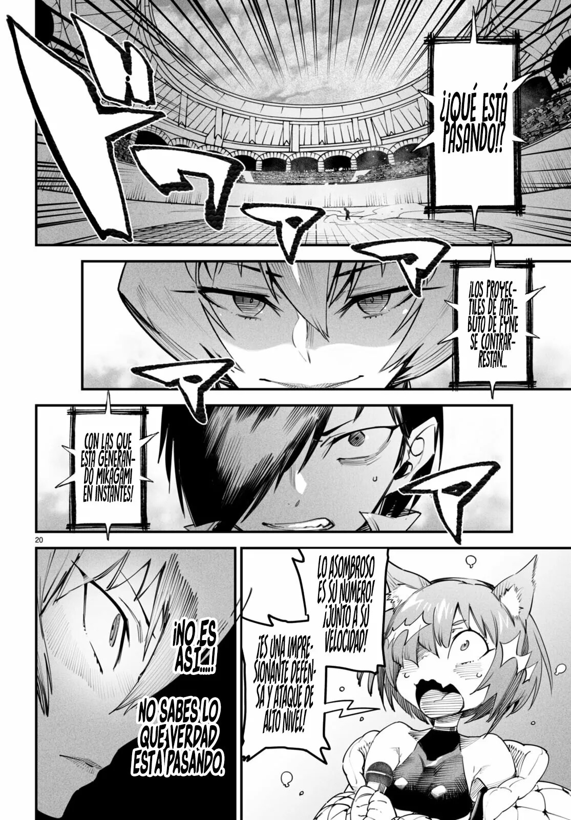 REENCARNADO EN UN COLISEO ~UTILIZANDO LA HABILIDAD MÁS DÉBIL PARA DERROTAR A LAS MUJERES MÁS FUERTES Y CREAR UN HAREM DE ESCLAVAS~ Capitulo 10: Inmersos en el ataque y defensa página 23