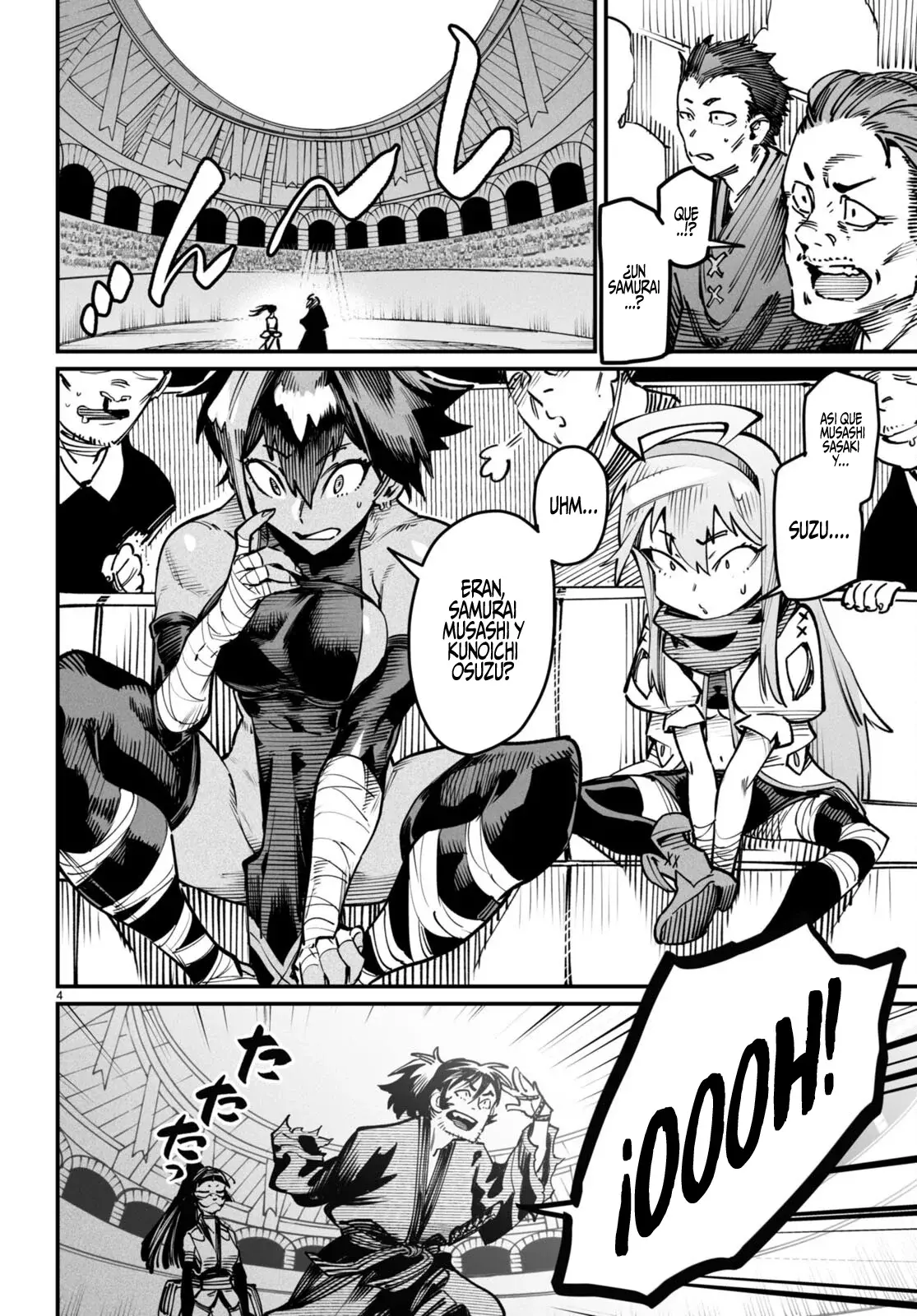 REENCARNADO EN UN COLISEO ~UTILIZANDO LA HABILIDAD MÁS DÉBIL PARA DERROTAR A LAS MUJERES MÁS FUERTES Y CREAR UN HAREM DE ESCLAVAS~ Capitulo 15: Asesinos del lejano oriente página 4