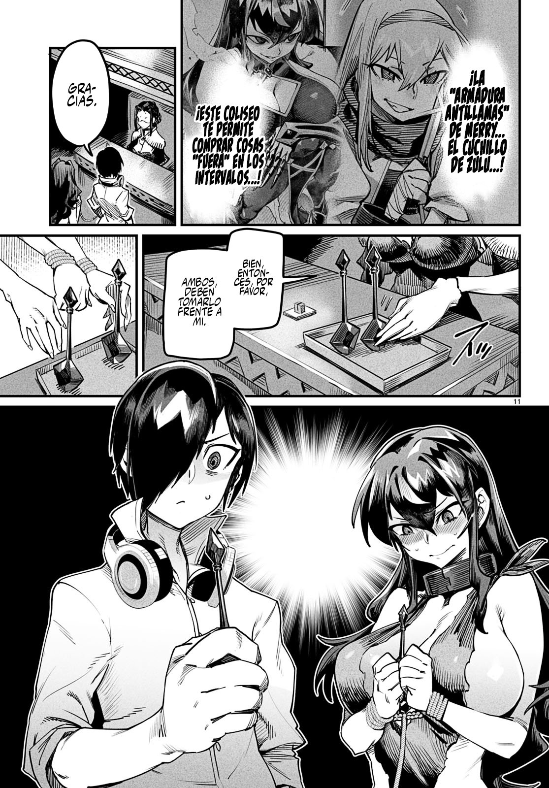 REENCARNADO EN UN COLISEO ~UTILIZANDO LA HABILIDAD MÁS DÉBIL PARA DERROTAR A LAS MUJERES MÁS FUERTES Y CREAR UN HAREM DE ESCLAVAS~ Capitulo 3: Primera inseminación página 12