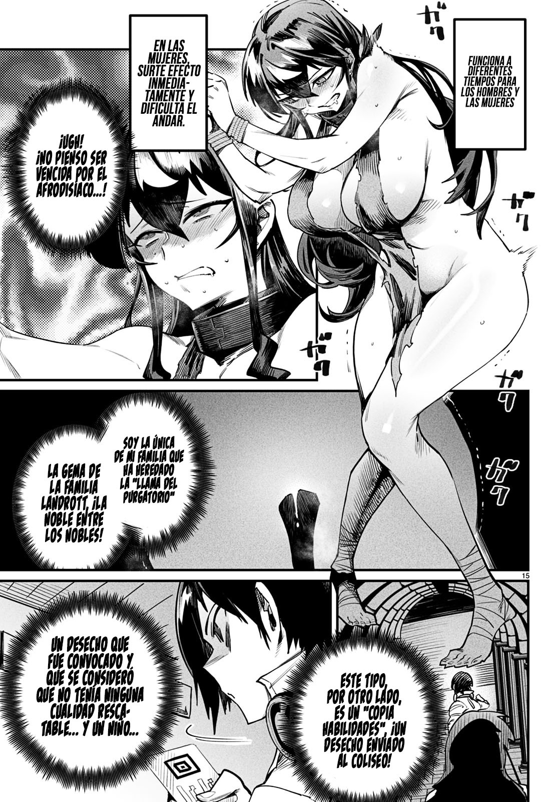 REENCARNADO EN UN COLISEO ~UTILIZANDO LA HABILIDAD MÁS DÉBIL PARA DERROTAR A LAS MUJERES MÁS FUERTES Y CREAR UN HAREM DE ESCLAVAS~ Capitulo 3: Primera inseminación página 16