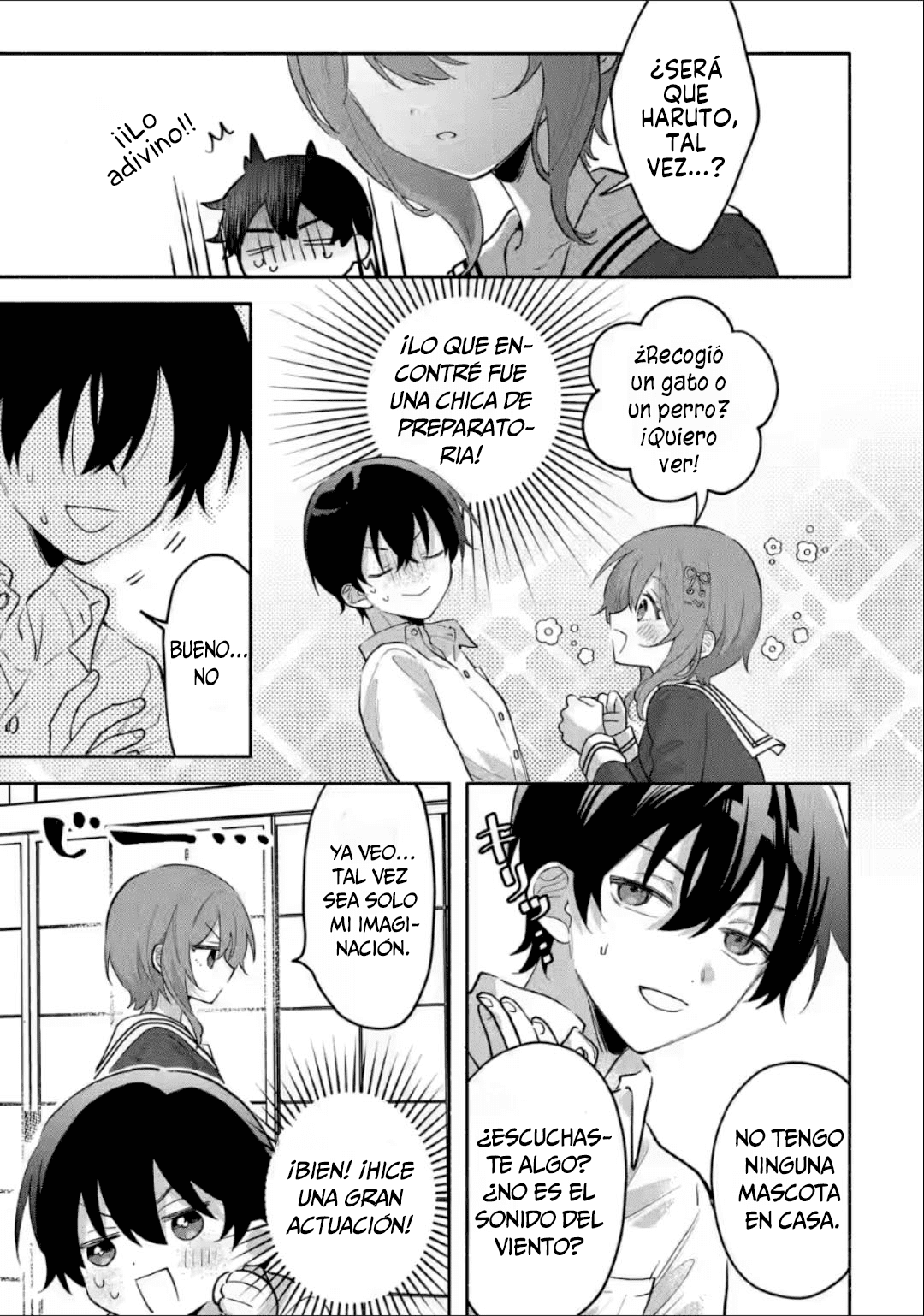 Cool na Megami-sama to Issho ni Sundara, Amayakashisugite Ponkotsu ni Shite Shimatta Ken ni Tsuite Capitulo 6.1: Pelea entre gatas 1 página 6