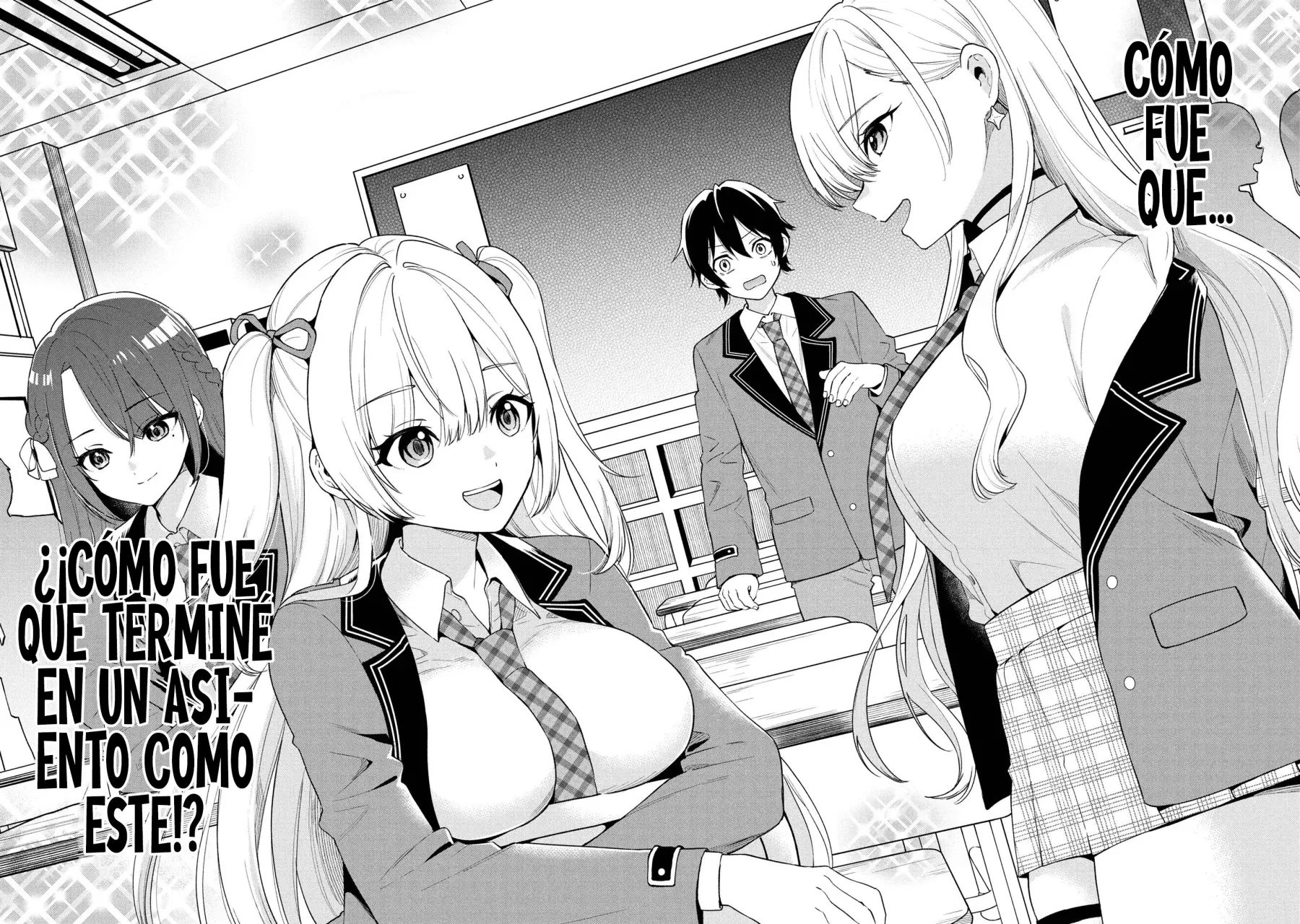 Soy un chico introvertido y, tras un cambio de asientos, terminé rodeado de chicas clase S y así comenzó nuestra relación secreta. Capitulo 1 página 12