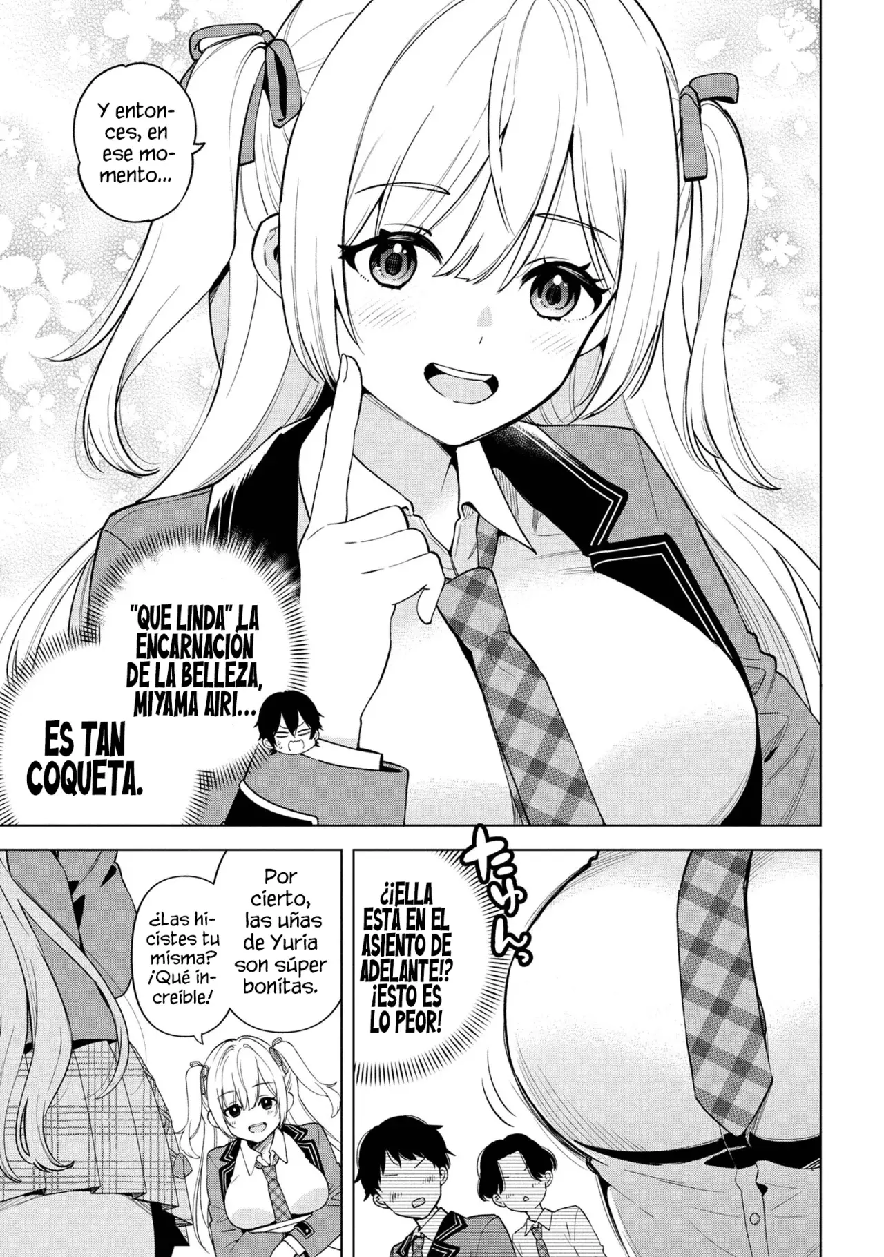 Soy un chico introvertido y, tras un cambio de asientos, terminé rodeado de chicas clase S y así comenzó nuestra relación secreta. Capitulo 1 página 14