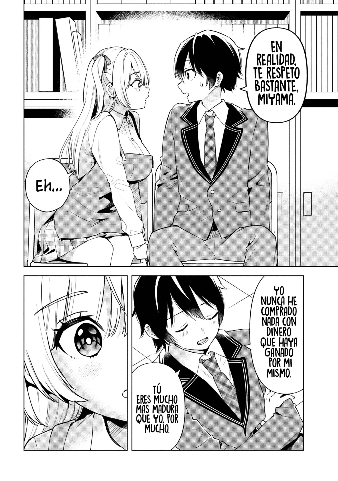 Soy un chico introvertido y, tras un cambio de asientos, terminé rodeado de chicas clase S y así comenzó nuestra relación secreta. Capitulo 1 página 39