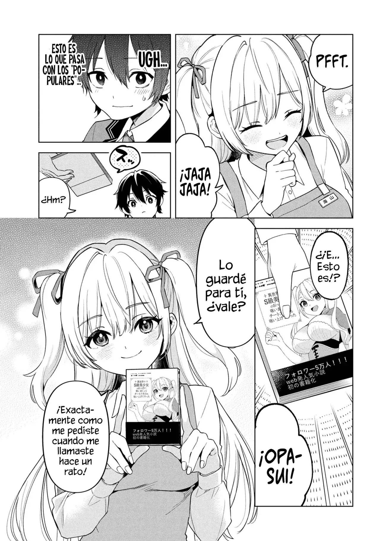 Soy un chico introvertido y, tras un cambio de asientos, terminé rodeado de chicas clase S y así comenzó nuestra relación secreta. Capitulo 1 página 44