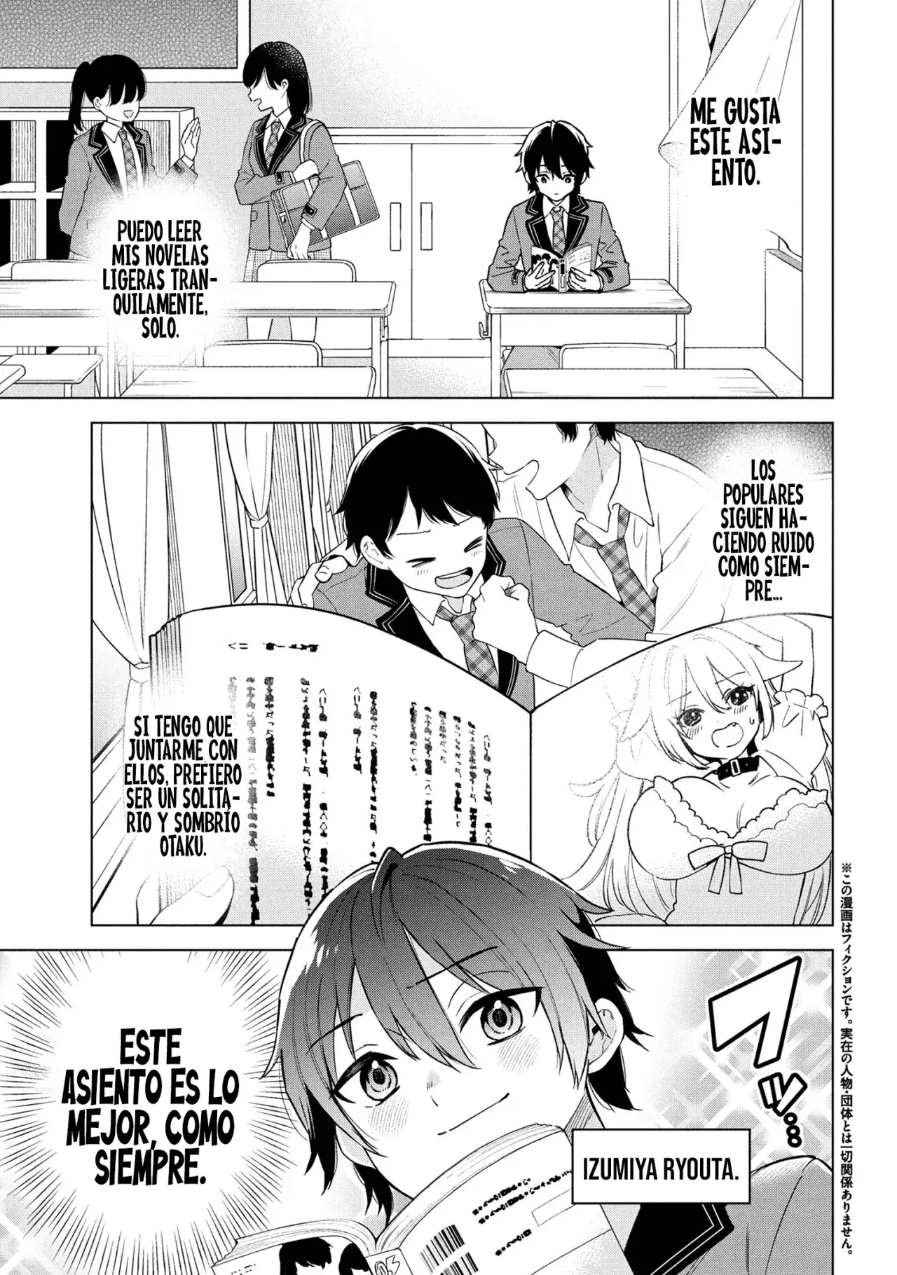 Soy un chico introvertido y, tras un cambio de asientos, terminé rodeado de chicas clase S y así comenzó nuestra relación secreta. Capitulo 1 página 5