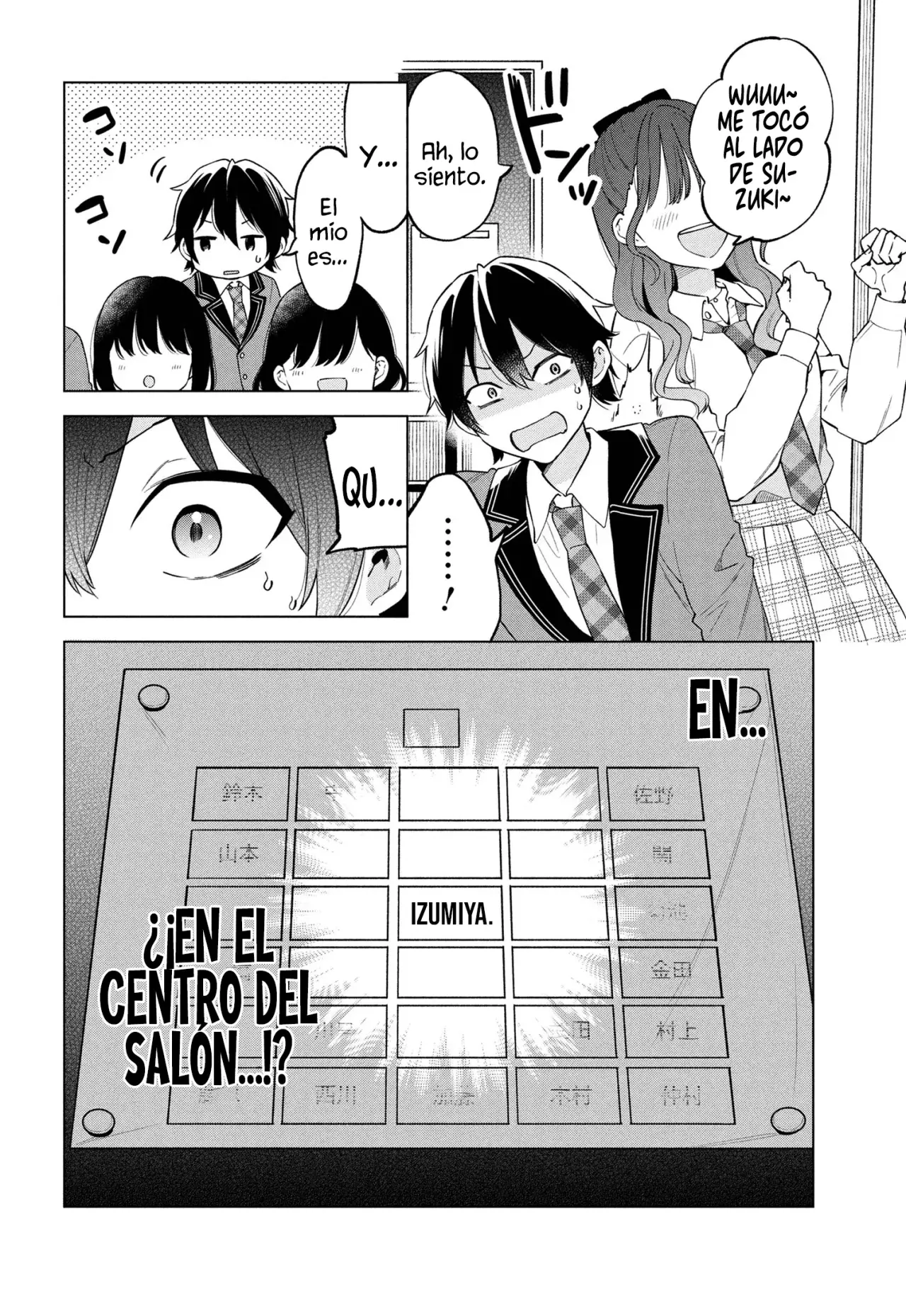 Soy un chico introvertido y, tras un cambio de asientos, terminé rodeado de chicas clase S y así comenzó nuestra relación secreta. Capitulo 1 página 8